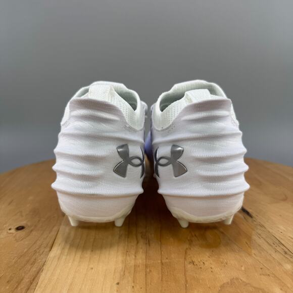 Under Armour Blur Smoke 2.0 MC Suede Mens Size 9 Football Cleats White NEW - Picture 4 of 9
